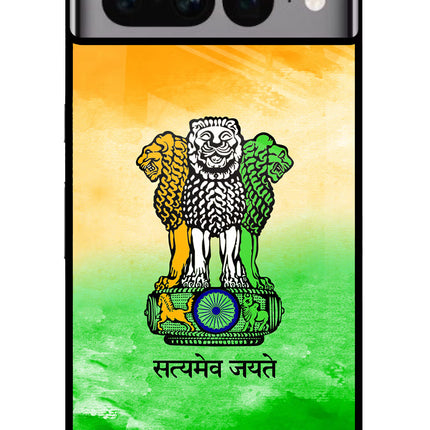 Satyamev Jayate Flag Google Pixel 7 Pro Glass Case Back Cover by Casekaro