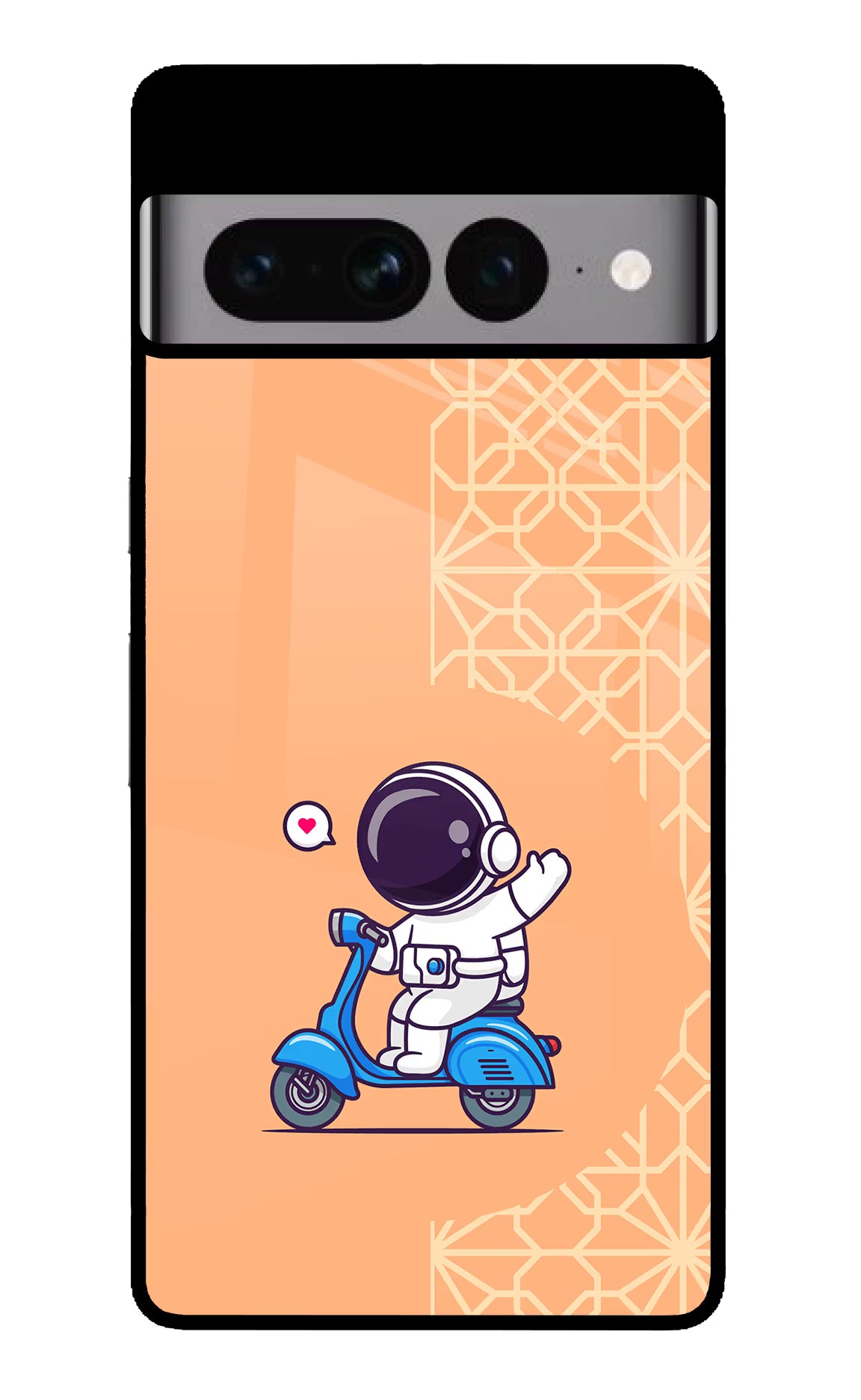 Cute Astronaut Riding Google Pixel 7 Pro Glass Case