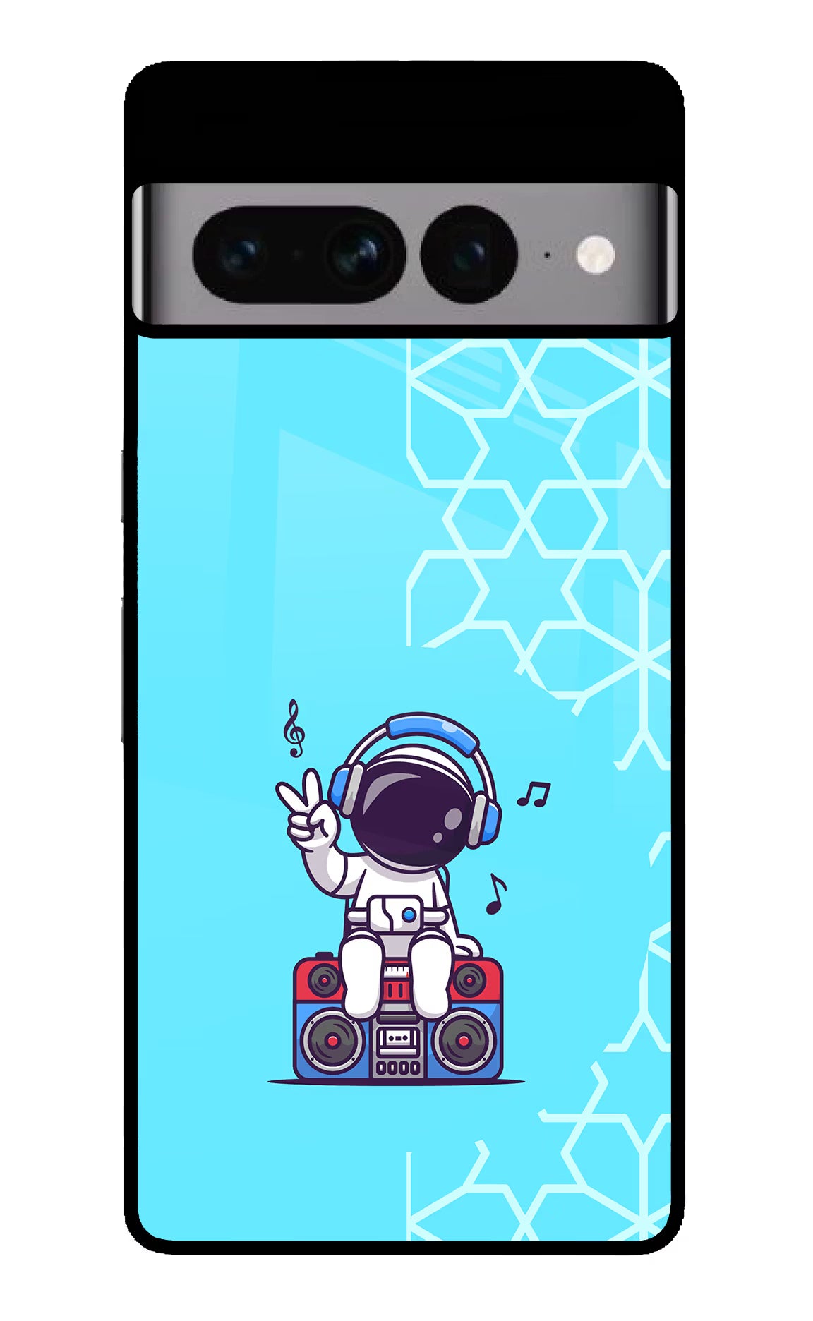 Cute Astronaut Chilling Google Pixel 7 Pro Glass Case