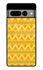 Tribal Pattern Google Pixel 7 Pro Glass Case Back Cover by Casekaro