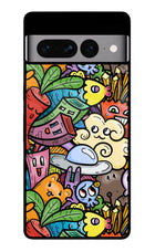 Veggie Doodle Google Pixel 7 Pro Glass Case