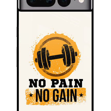 No Pain No Gain Google Pixel 7 Pro Glass Case Back Cover by Casekaro