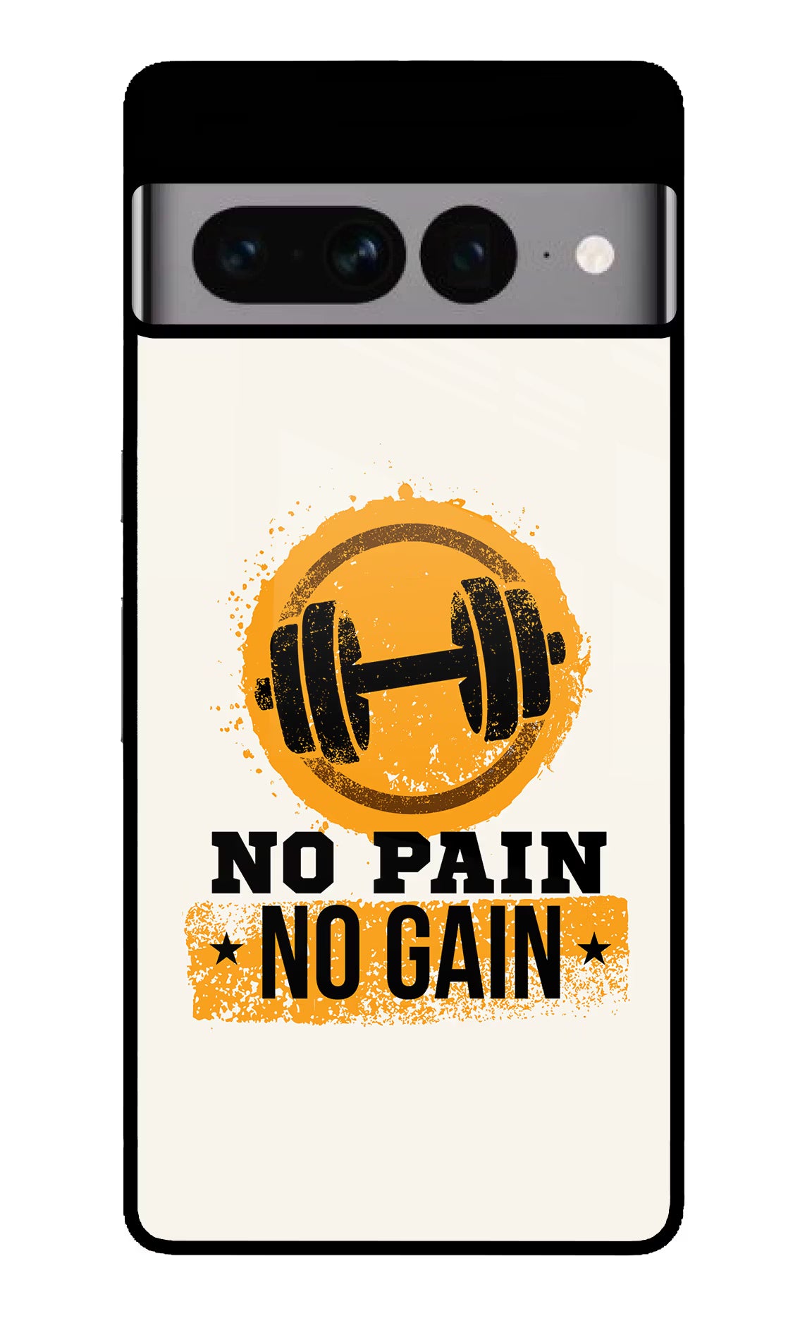 No Pain No Gain Google Pixel 7 Pro Glass Case Back Cover by Casekaro