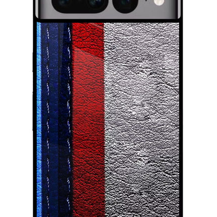 BMW Stripes Google Pixel 7 Pro Glass Case Back Cover by Casekaro