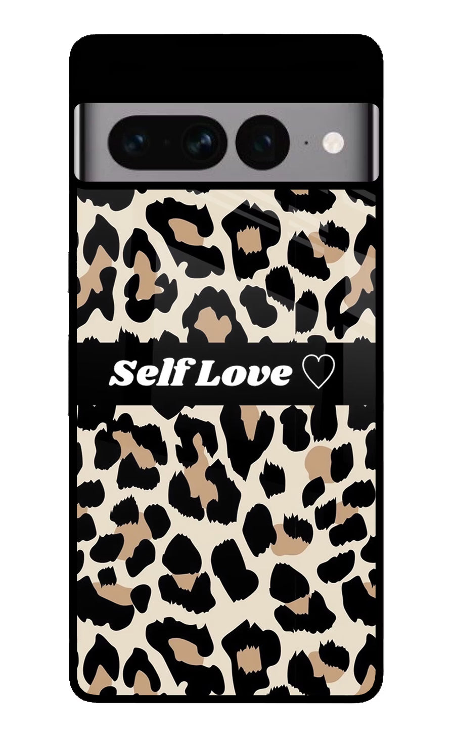 Leopard Print Self Love Google Pixel 7 Pro Back Cover, Glass case