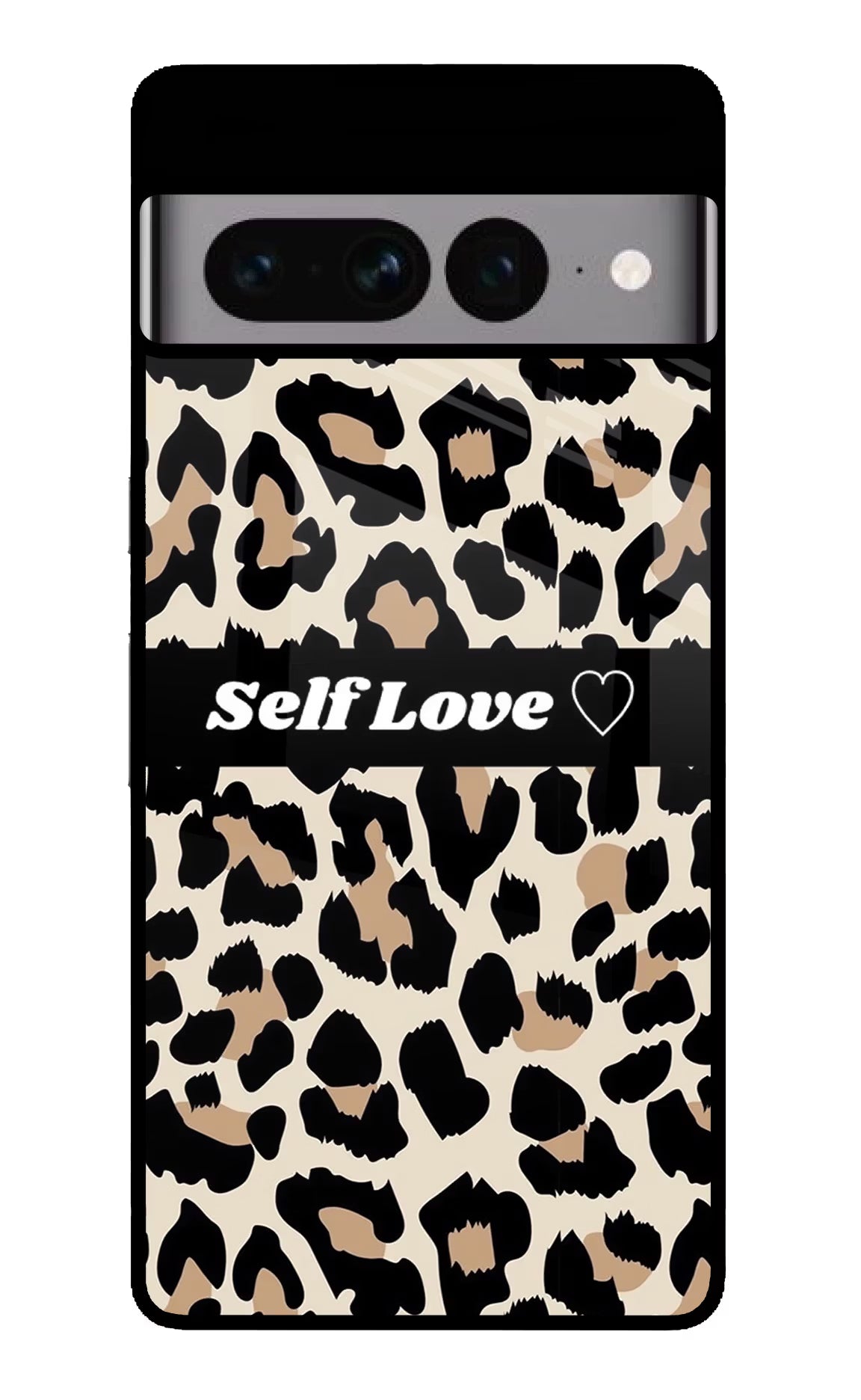 Leopard Print Self Love Google Pixel 7 Pro Glass Case