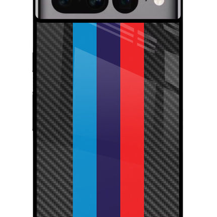 BMW Stripes Pattern Google Pixel 7 Pro Glass Case Back Cover by Casekaro