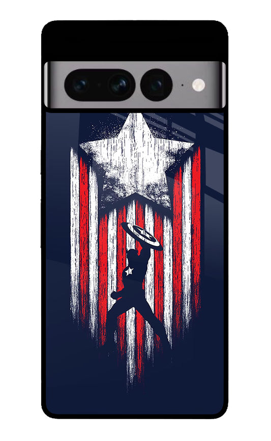 Captain America Marvel Art Google Pixel 7 Pro Glass Case