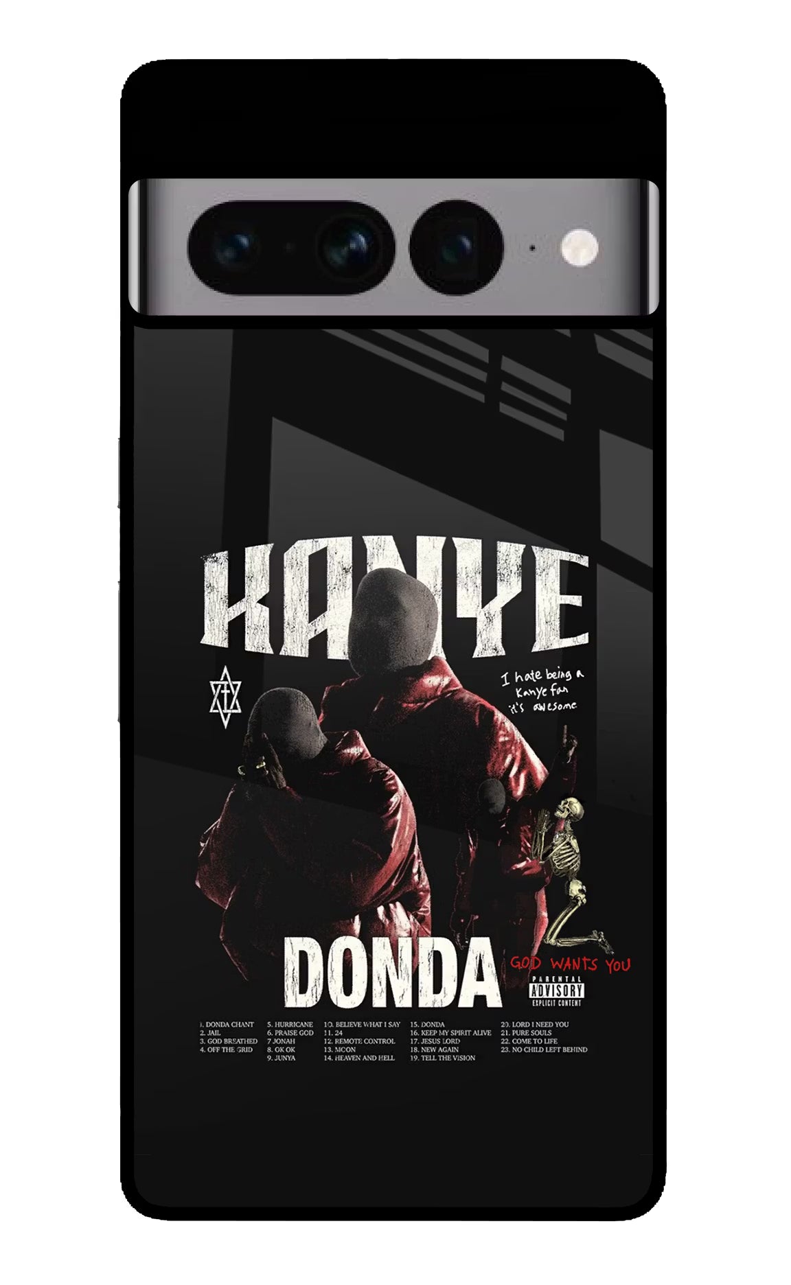 Donda Kanye West Google Pixel 7 Pro Glass Case Back Cover by Casekaro