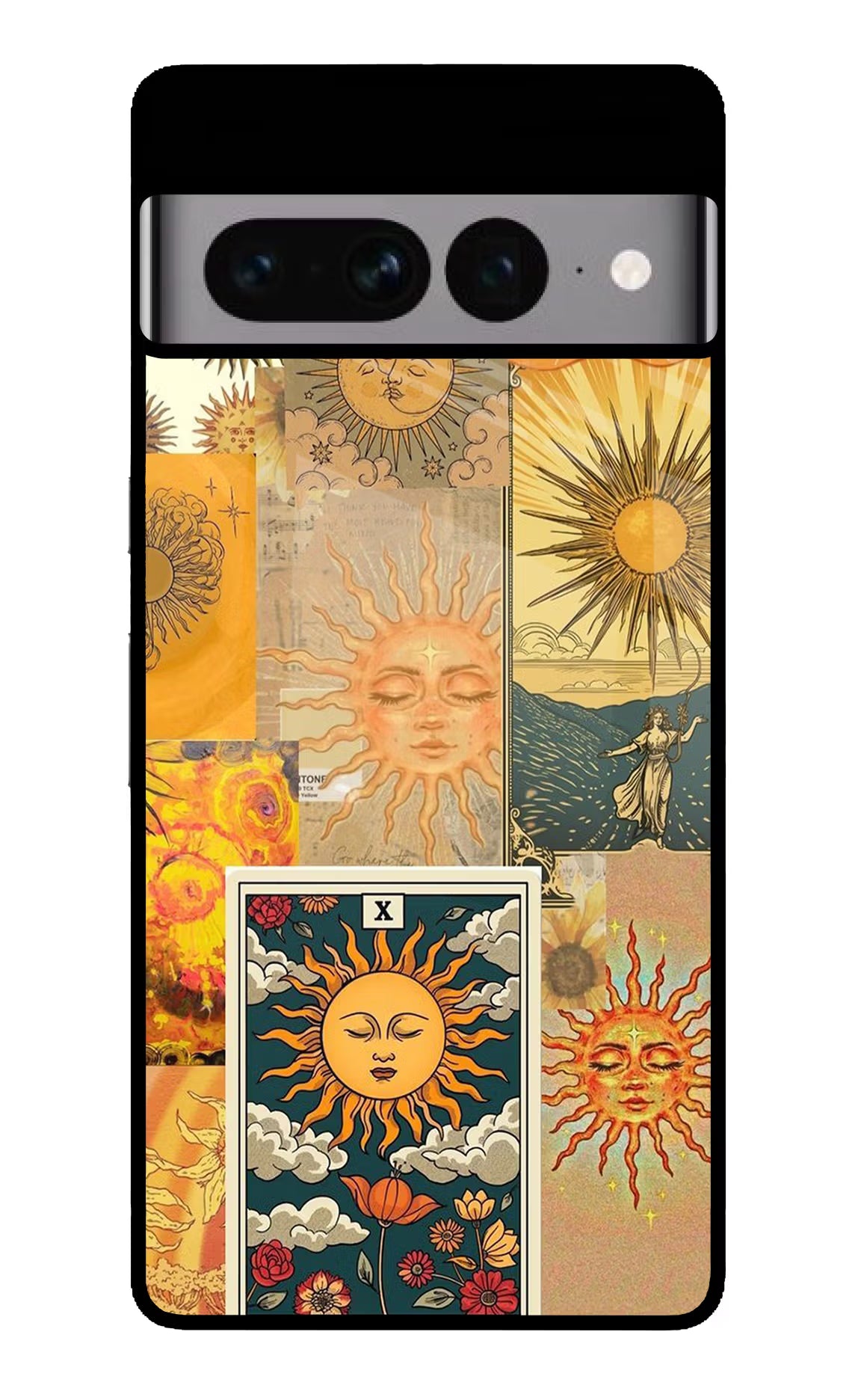 Sun Google Pixel 7 Pro Glass Case Back Cover by Casekaro