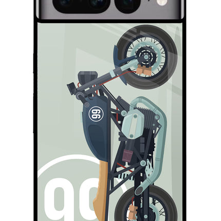 Classic Cafe Racer 99 Google Pixel 7 Pro Glass Case Back Cover by Casekaro