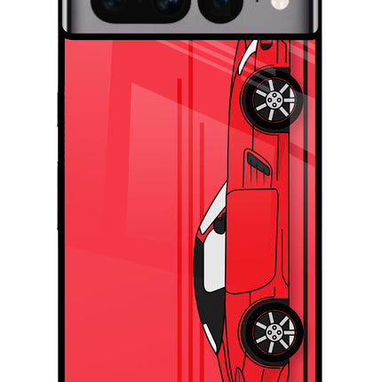 Red Velocity Google Pixel 7 Pro Glass Case
