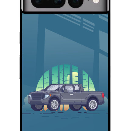 Retro Garage Vibe Google Pixel 7 Pro Glass Case