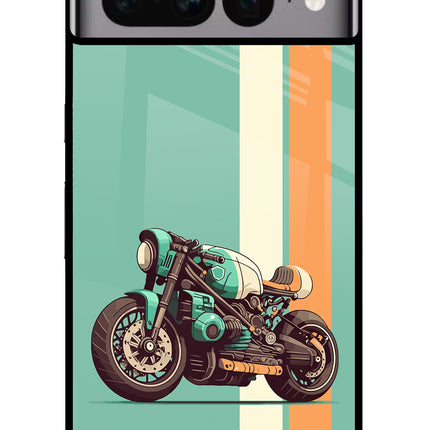 Striped Moto Drift Google Pixel 7 Pro Glass Case