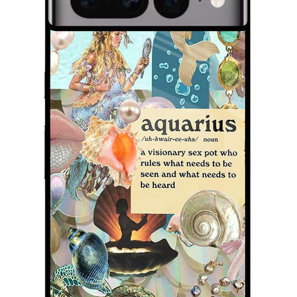 Aquarius Zodiac Google Pixel 7 Pro Glass Case