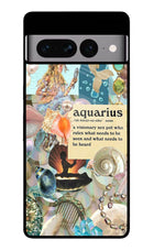 Aquarius Zodiac Google Pixel 7 Pro Glass Case