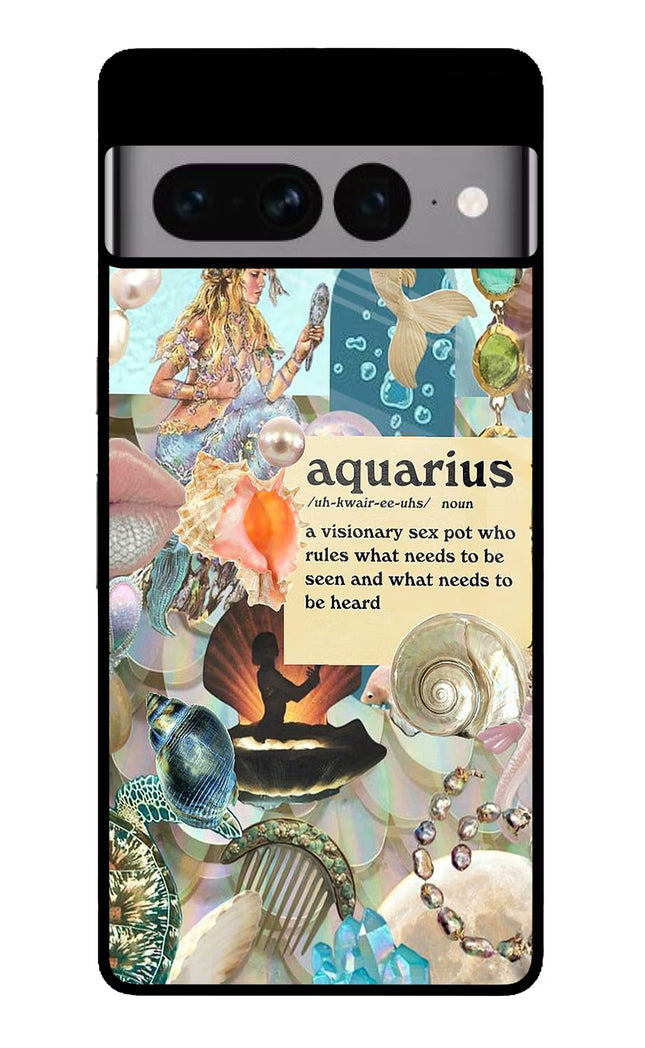 Aquarius Zodiac Google Pixel 7 Pro Glass Case