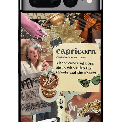 Capricorn Zodiac Google Pixel 7 Pro Glass Case