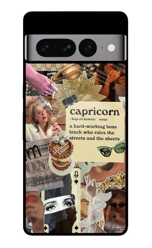 Capricorn Zodiac Google Pixel 7 Pro Glass Case