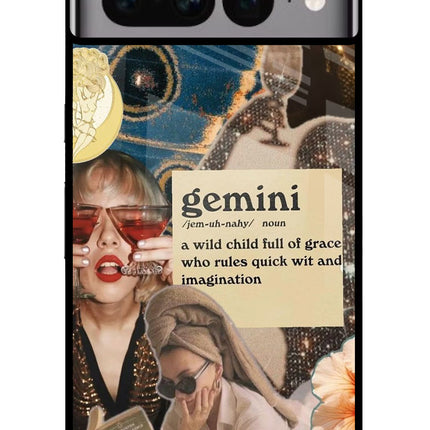 Gemini Zodiac Google Pixel 7 Pro Glass Case