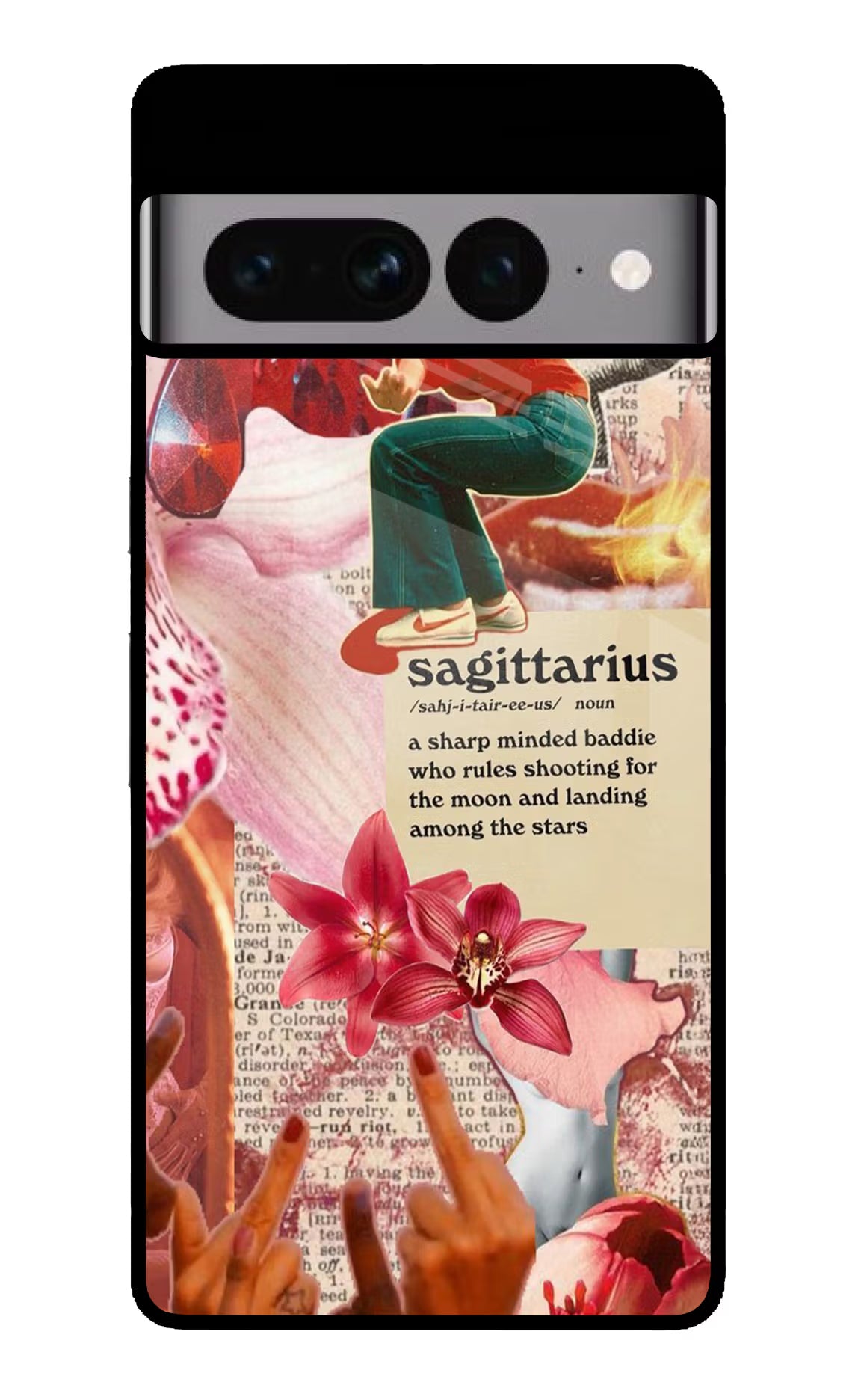 Sagittarius Zodiac Google Pixel 7 Pro Glass Case Back Cover by Casekaro