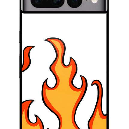 Fired Up – White Google Pixel 7 Pro Glass Case