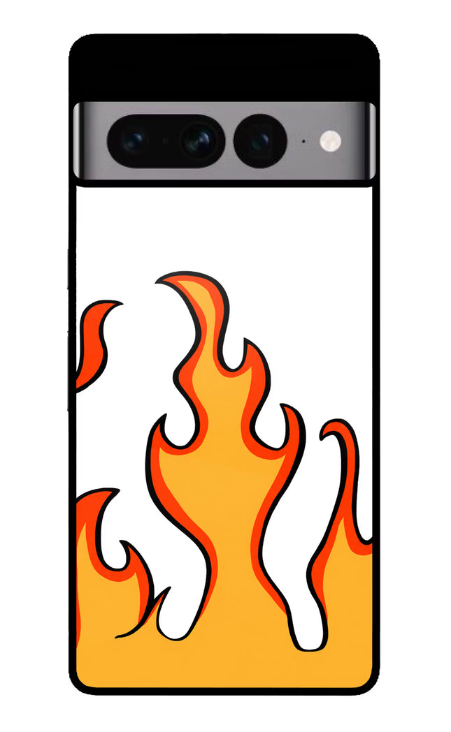 Fired Up – White Google Pixel 7 Pro Glass Case