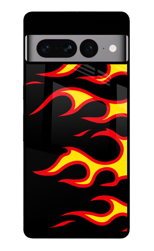 Side Sweep Flames Google Pixel 7 Pro Glass Case