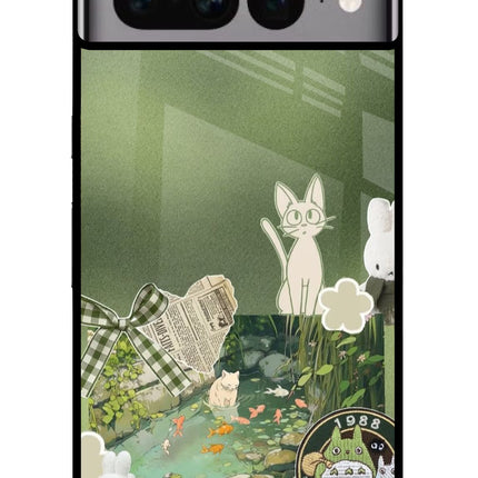 Aesthetic anime Google Pixel 7 Pro Glass Case