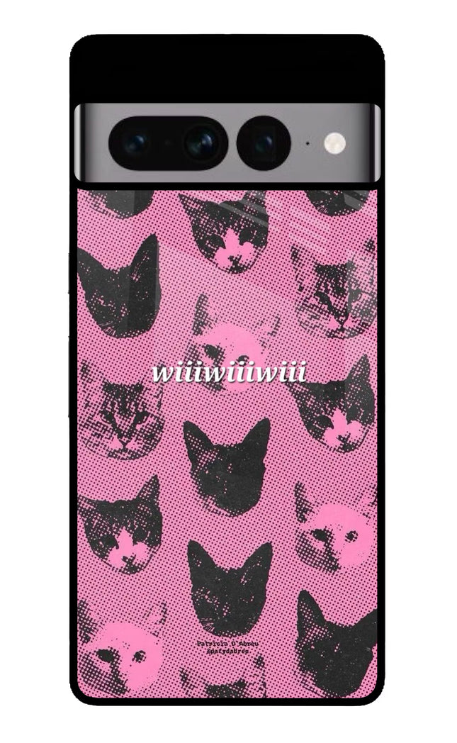 Pink Cats Google Pixel 7 Pro Glass Case