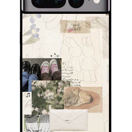 Soft Aesthetic Google Pixel 7 Pro Glass Case
