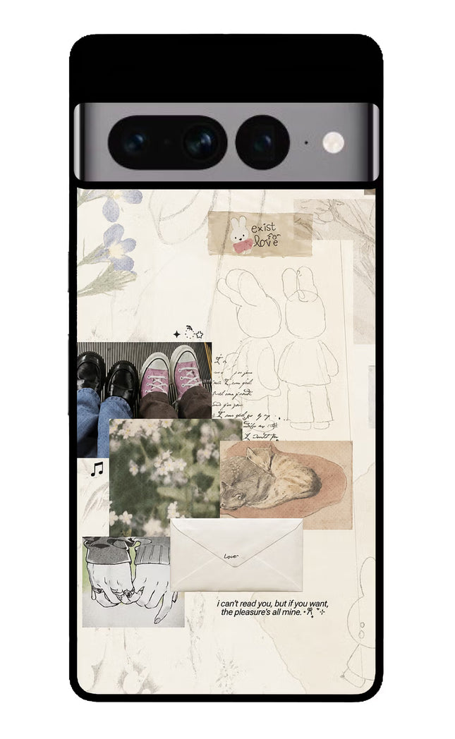 Soft Aesthetic Google Pixel 7 Pro Glass Case