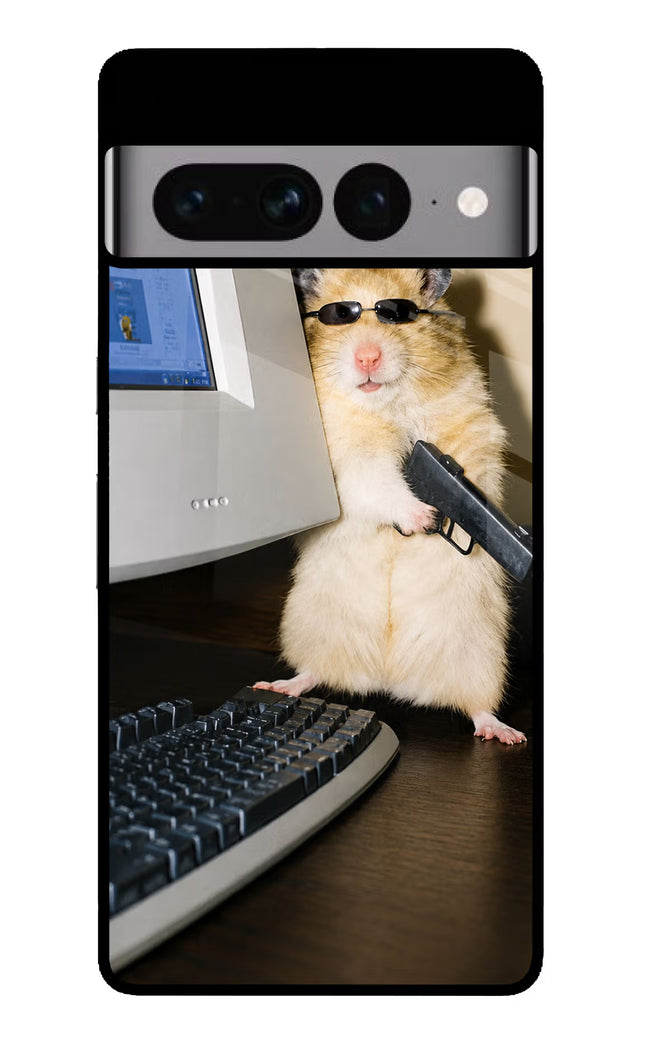Hacker Hamster Google Pixel 7 Pro Glass Case