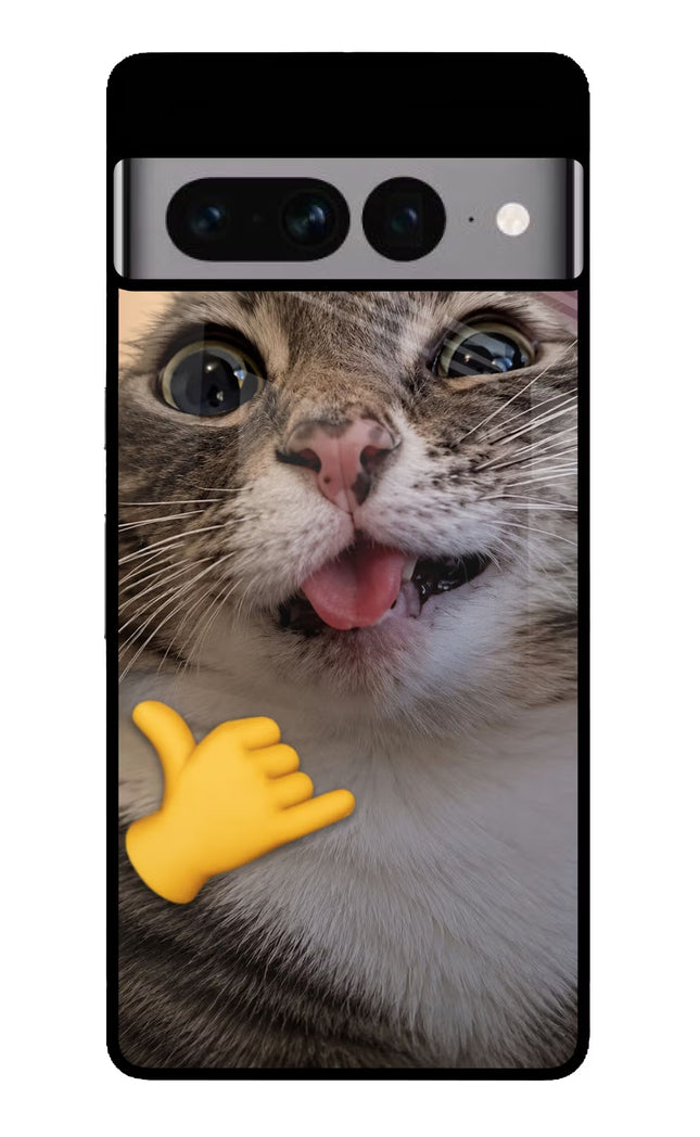 Silly Cat Call Google Pixel 7 Pro Glass Case