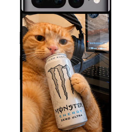 Gamer Cat Energy Google Pixel 7 Pro Glass Case