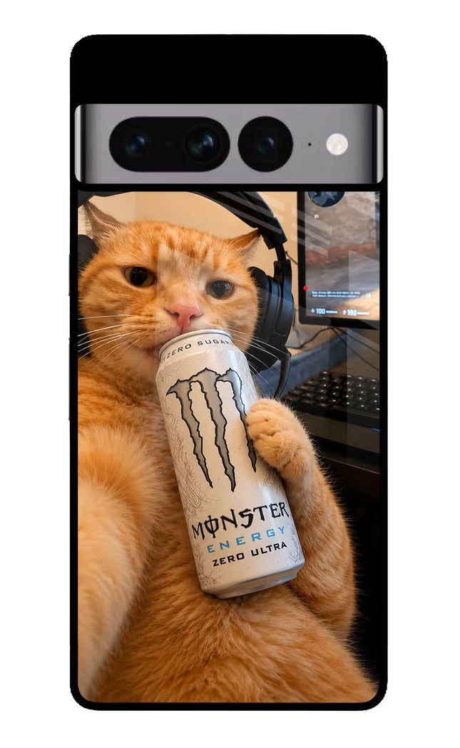 Gamer Cat Energy Google Pixel 7 Pro Glass Case