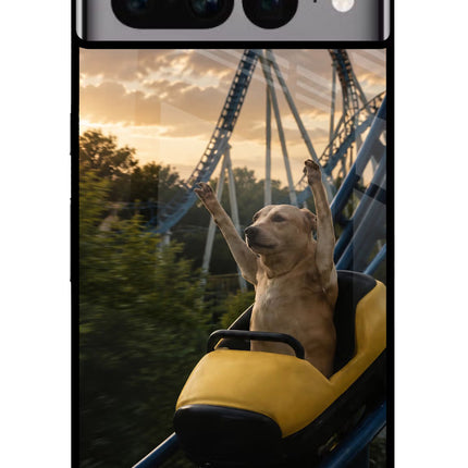 Rollercoaster Dog Google Pixel 7 Pro Glass Case