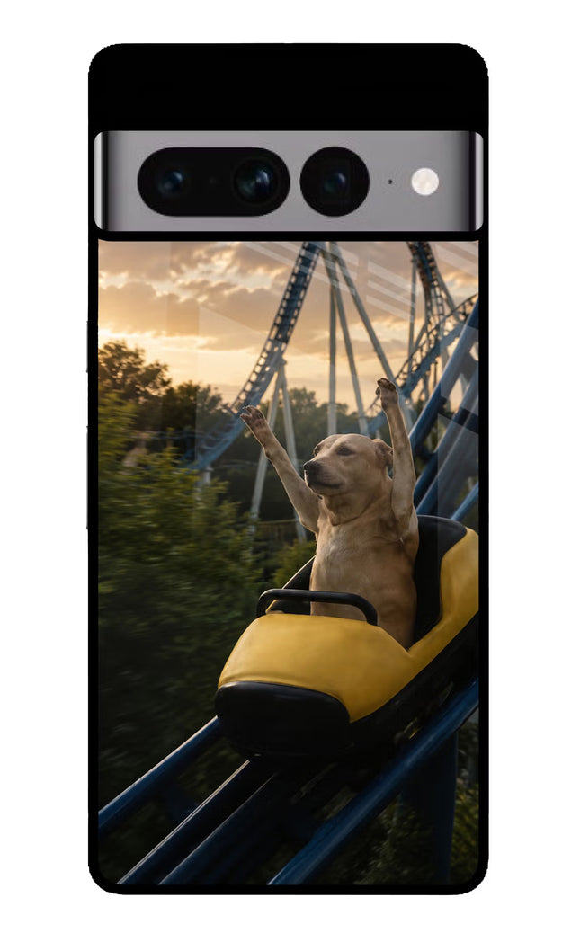 Rollercoaster Dog Google Pixel 7 Pro Glass Case