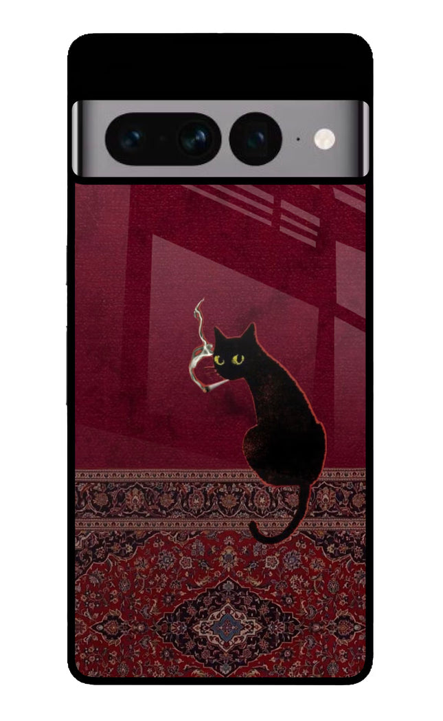 Midnight Cat Google Pixel 7 Pro Glass Case