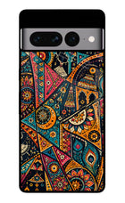 Folk Print Google Pixel 7 Pro Glass Case