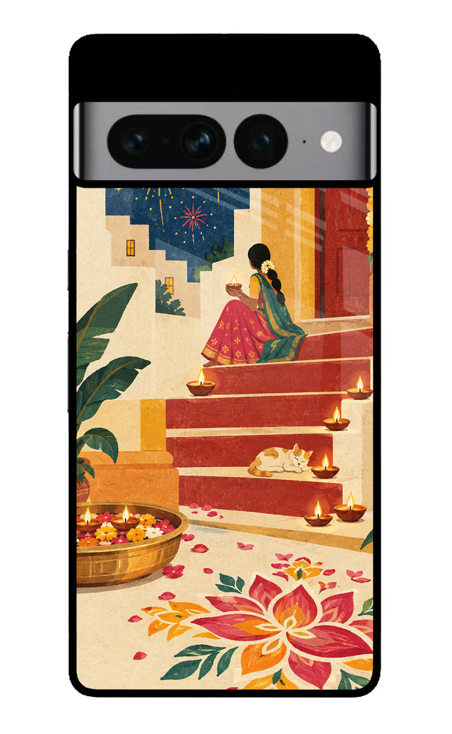 Diwali Rangoli Google Pixel 7 Pro Glass Case