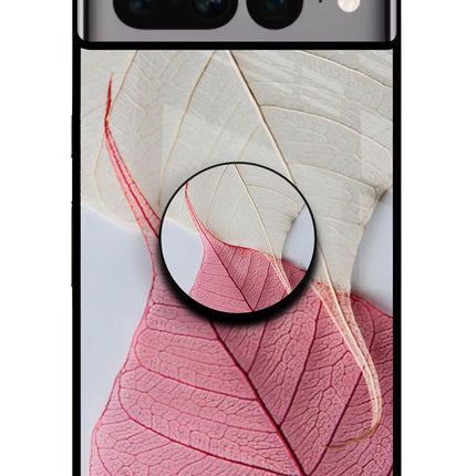 White Pink Leaf Google Pixel 7 Pro Pop Case by Casekaro