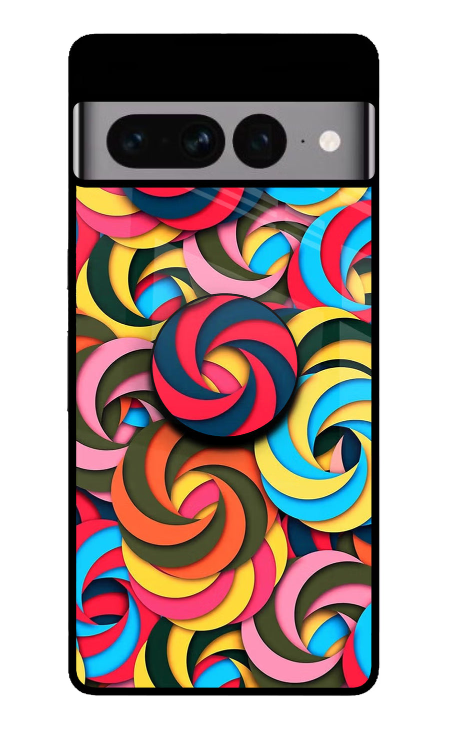Spiral Pattern Google Pixel 7 Pro Pop Case, Glass case