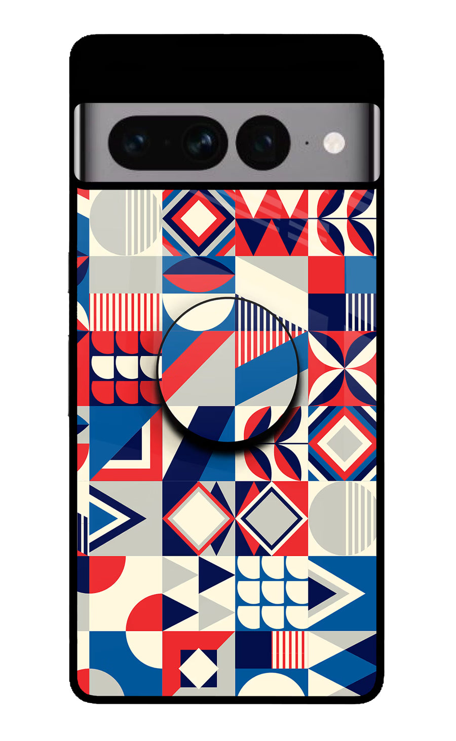 Colorful Pattern Google Pixel 7 Pro Pop Case, Glass case