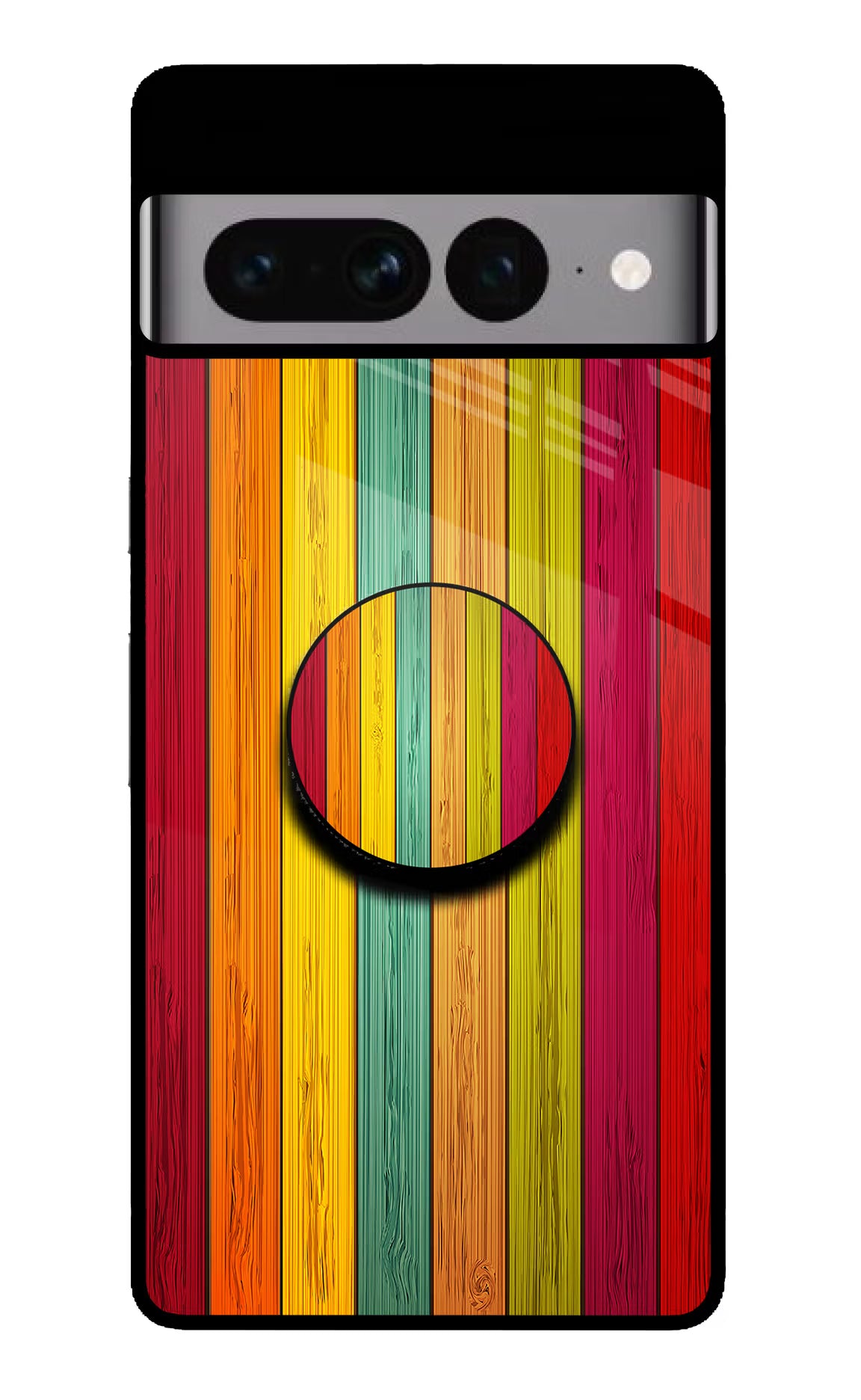 Multicolor Wooden Google Pixel 7 Pro Pop Case by Casekaro