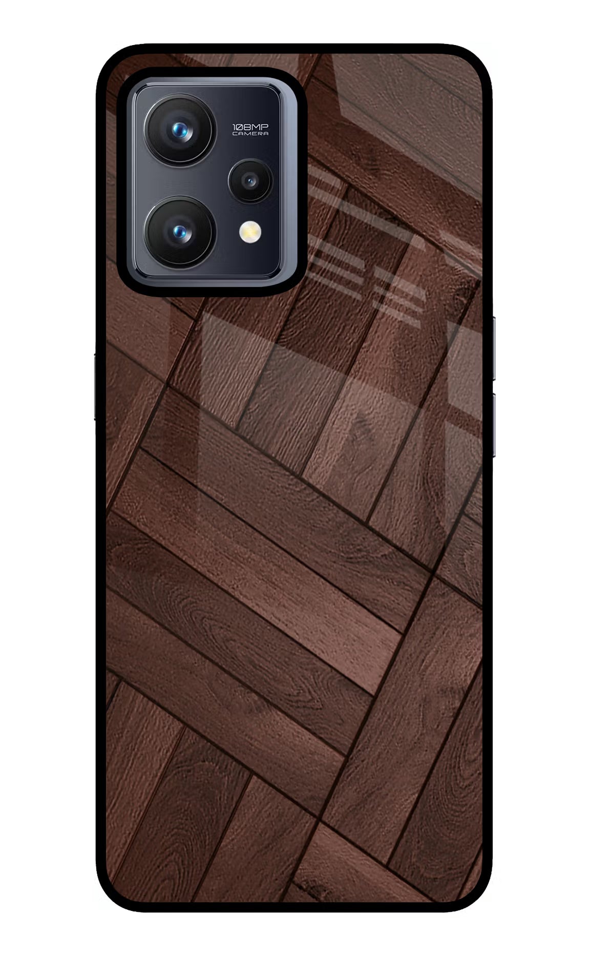 Wooden Texture Design Realme 9 4G Glass Case