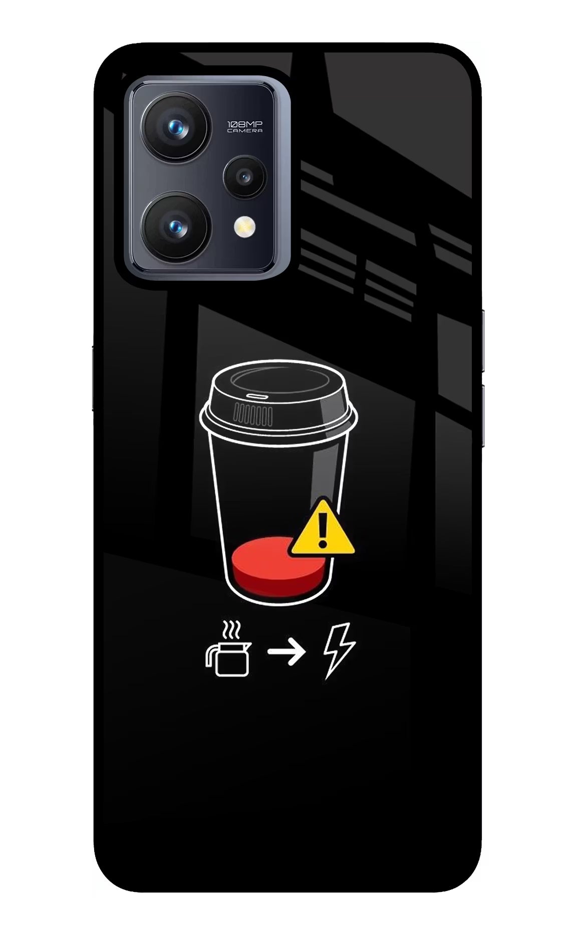 Coffee Realme 9 4G Glass Case