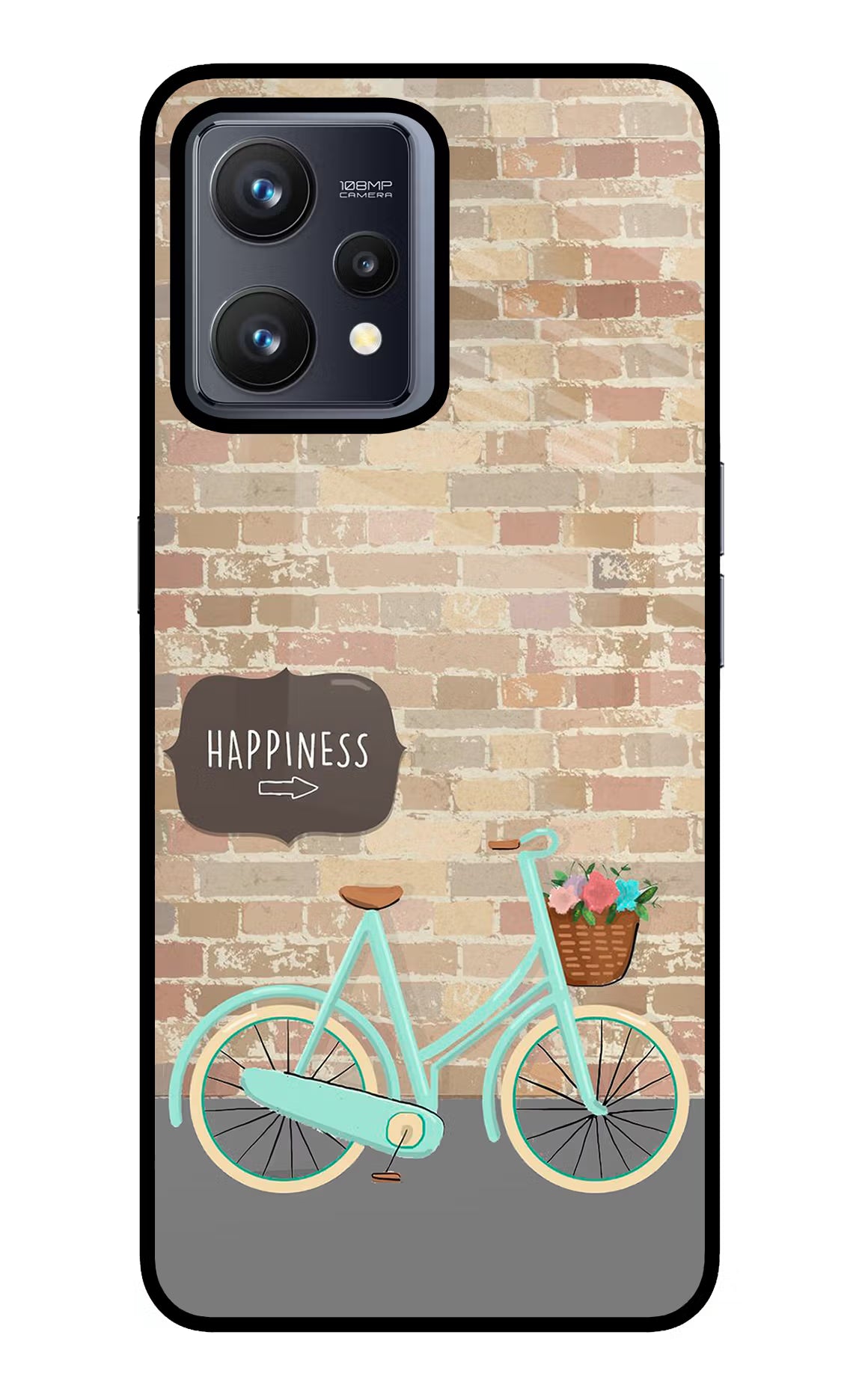 Happiness Artwork Realme 9 4G Glass Case