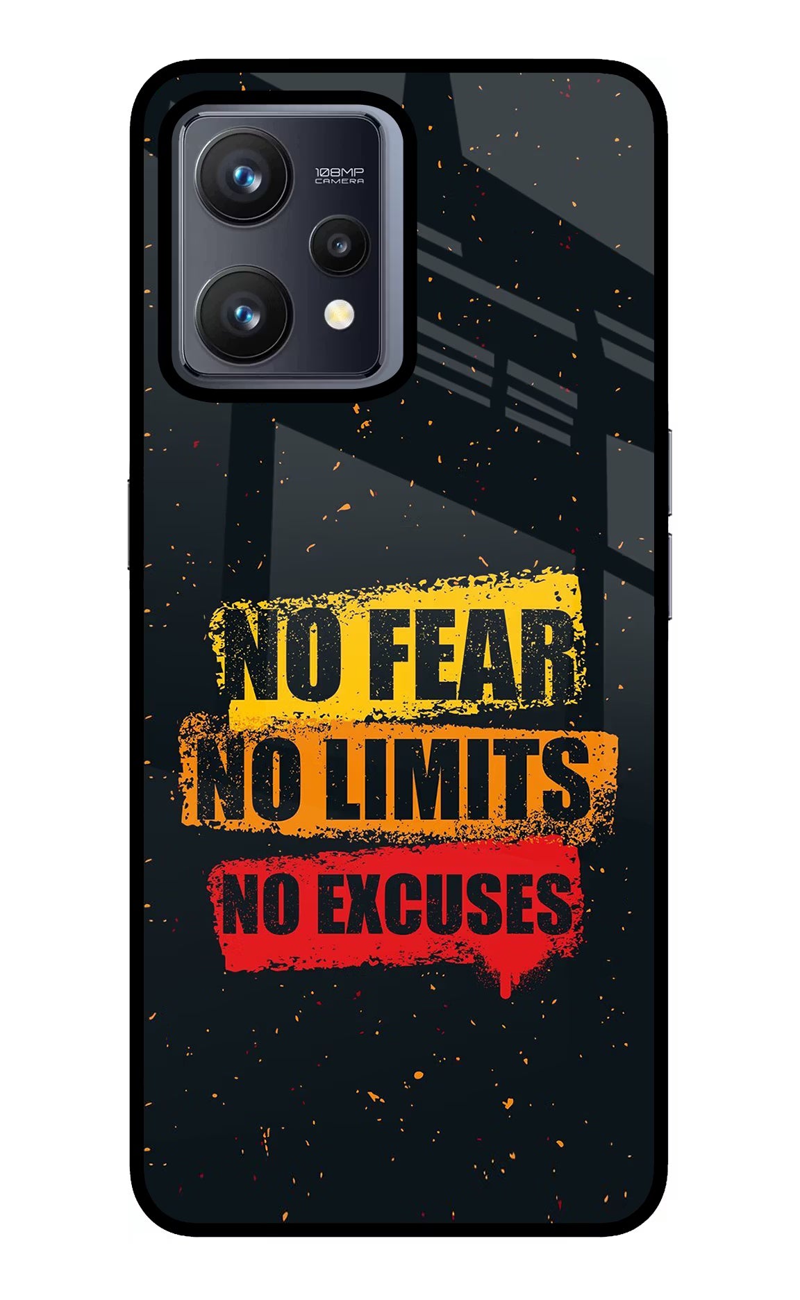 No Fear No Limits No Excuse Realme 9 4G Glass Case
