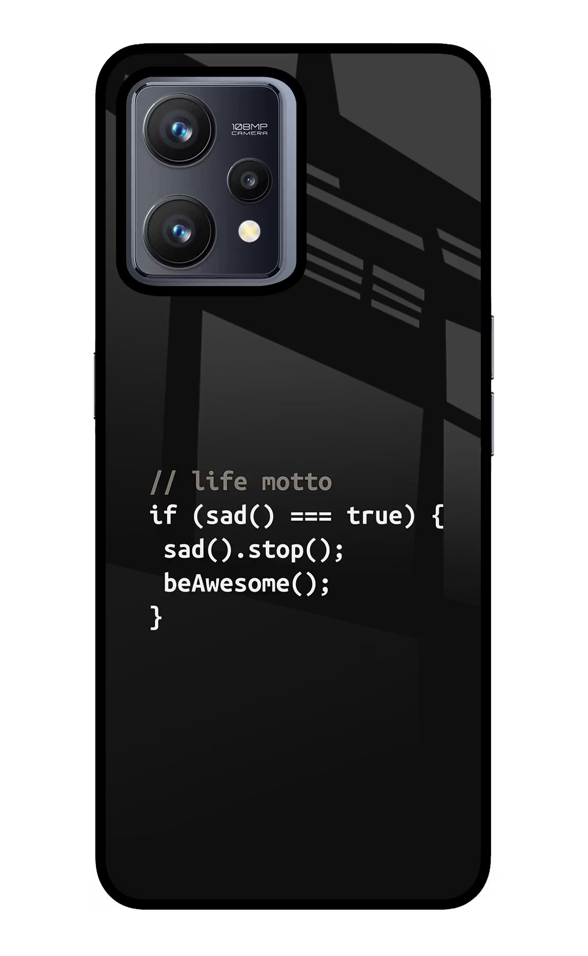Life Motto Code Realme 9 4G Glass Case